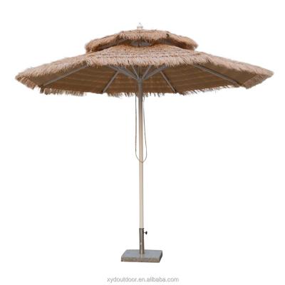 China Sale payung tukar beach straw umbrella pp grass umbrella hawaiian sunshade sunshade outdoor windproof modern hot popular for sale