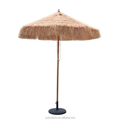 China Hot Sale Modern Large Popular Hawaiian Adjustable pp Straw Beach Portable Umbrella For Outdoor Guarda-chuva de palha for sale