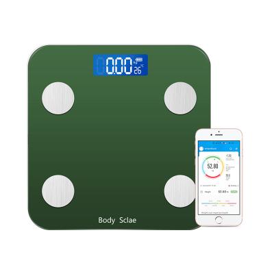 China Digital Electronic Bathroom Scale Tempered Glass Body Fat Scale Body Fat Tempered Glass Fat Scale Tilt Smart Weight Scale for sale