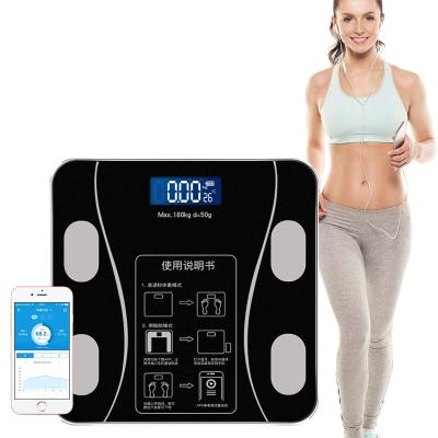 China Tempered Glass Body Weight Scale Body Fat Scalel Water Health BMI Smart Electronic Mass Scale for sale