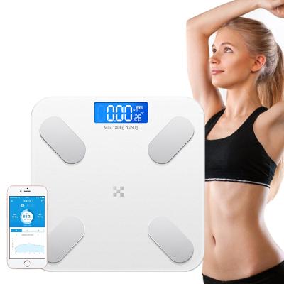 China Tempered Glass LOT Smart Bathroom Scale180kg Body Fat Scale With OKOK App Personal Digital Smart Scale for sale