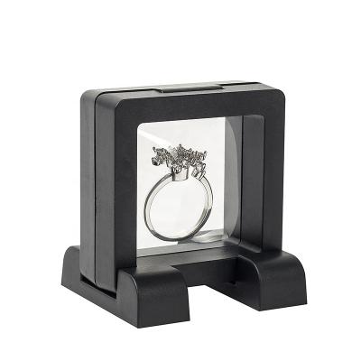 China Jewelry Packaging/Display Coins Wholesale 5X5 Custom PE Film Frame Jewelry Display Convenient Multifunctional Floating Hanging Gem Box for sale