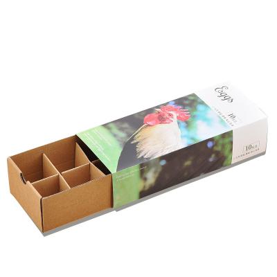 China Luxury Recycled Materials Gift Drawer Style Egg Paper Box Packaging Paper Egg Box Wholesale With Divide for sale