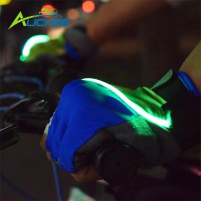 China Cycling/BMX/Hiking/Roller-Skating/Night Running 2018 New Half Fingle Cycling Gloves LED Flash OEM for sale