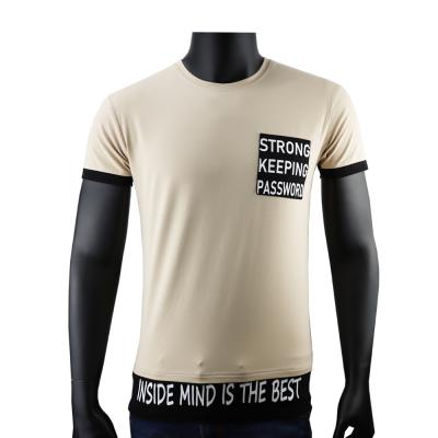 China Factory Direct Sale Anti-Wrinkle Round Shirt Men's Short Sleeve Neck T-shirt 95% Cotton T-shirt Hot Selling Products for sale