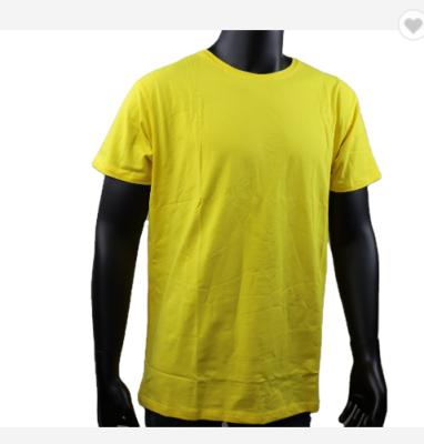 China Anti-wrinkle factory hot sale cheap high quality 95%cotton 5%spandex whosale many color v-neck plain round neck T-shirt running for sale