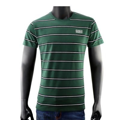 China Anti-wrinkle men casual shirt striped clothing factories in china letter print crew neck T-shirt for sale