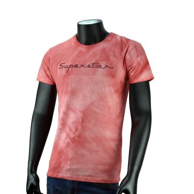 China Custom Loose Anti-Wrinkle Summer Cotton Men Tie Dye Breathable Gym T-shirt Hip Hop Tie Dye Fitness Round Neck T-Shirts for sale