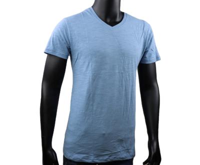 China hot sale factory cheap high quality whosale 95%cotton 5%spandex Anti-wrinkle many color stock V-neck plain T-shirt for sale