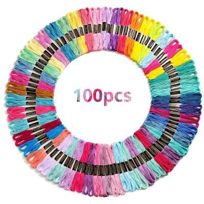 China High Quality Cool Color Skeins Embroidery Thread Floss Kit Knitting Weaving Sewing Floss For Embroidery for sale