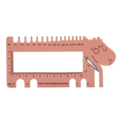 China Factory Directly Sale Plastic Durable Sweater Ruler Measure Gauge for Knitting Needle and Crochet Hooks for sale