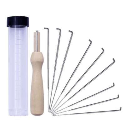 China ABS Plastic+Stainless Steel Wooden Handle Felting Needles Set DIY Handmade Wool Pin Felt Tools Kits for sale