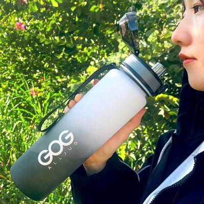 China 2021 New Arrival Viable Fitness 32oz Sports Motivation Water Bottle Flip Top Leakproof BPA Free With Time Marker for sale