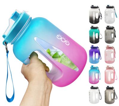 China 2.2L/Half Sustainable Gallon BPA Free Water Bottle With Motivational Time Marker for sale