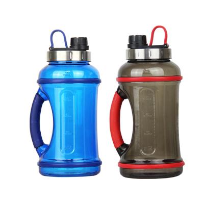 China 2022 new large sustainable eco-friendly water bottle sport motivation plastic water bottle 1gallon 2 liter for sale