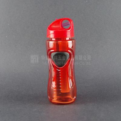 China Sustainable Sports Skid Resistance Plastic Straw Cool Water Bottle With Popsicle for sale