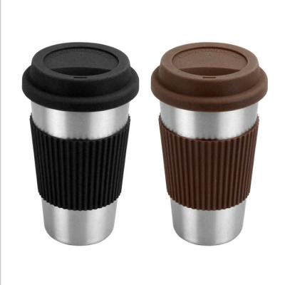 China 500ml/17oz Double Wall Stainless Steel Coffee Mug Travel Sustainable Insulated Coffee Mug With Lid for sale