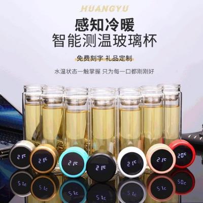 China Sustainable Smart Glass Water Bottle Reminder Led Smart Water Bottle for sale