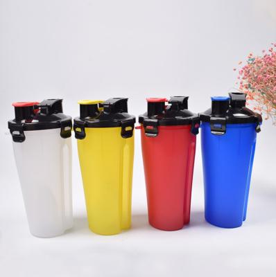 China Viable Free Plastic Threat Shaker Bottle, 700ml Gym Sports 28oz Double BPA Protein Shaker Cup for sale