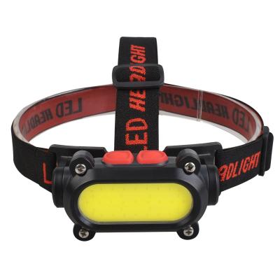 China Convenient Custom Running Waterproof Long Range Sensor USB Rising Cob Led Rechargeable Headlamp for sale