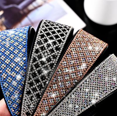 China Designer 2021 Luxury Style Full Diamond Headbands Wholesale Crystal European And American Hair Accessories Rhinestone Bling Headband For Women for sale