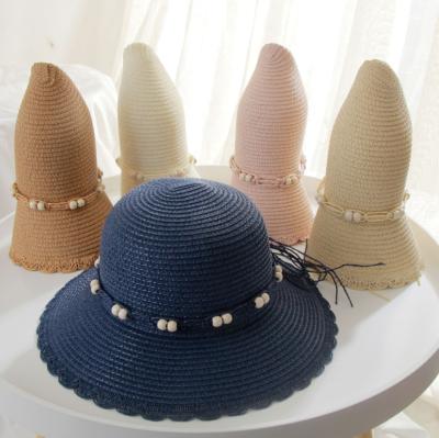 China Image Straw Sun Hat Female Summer Beach Sun Straw Panama Hat Beach Hat for Girls for sale