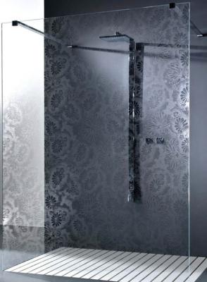 China Obscure Pattern Shower Tempered Glass , Tempered Glass Bathroom for sale