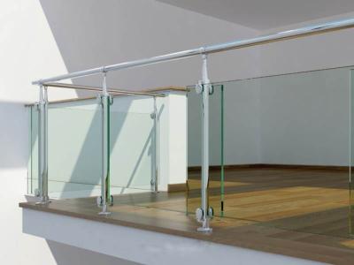 China Tempered Glass Railing Systems , Railings With Glass Panels for sale