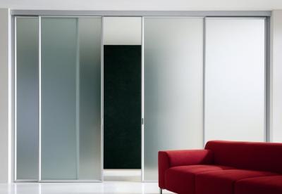 China Frosted Tempered Decorative Glass Partition Walls ASTM Standard for sale