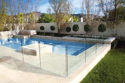 China Polished Edges Low E Glass Pool Safety Fence With ASTM Standard for sale