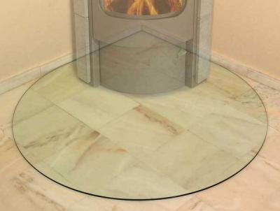 China High Strength Fireplace Glass Bottom Plate Thermal Stability for sale