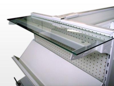 China Transparent Tempered Glass Shelves High Strength For Store Security for sale