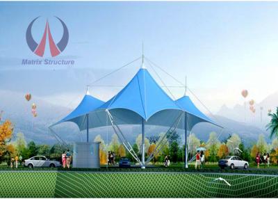 China Colorful Metal Framed Tensile Membrane Roof Outside Canopy Covers Self - Cleaning for sale