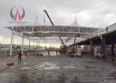 China Eco - toldo material del refugio de la sombra de la pagoda, toldo de la gasolinera con la vela de la membrana de PVDF en venta