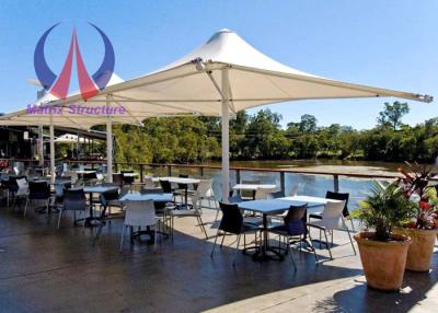 China Firm Fixed Center Supported Umbrella Shade Structures Fabric Canvas Shade Covers for sale