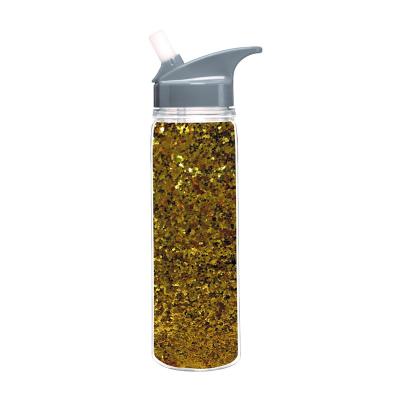 China 500ml Glitter Sport Plastic Water Bottles Sustainable Water Bottle Custom Double Wall for sale