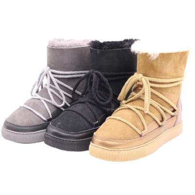 China Fashion Trend Free Samples Sheepskin Snow Boots Genuine Leather Coating Man for sale