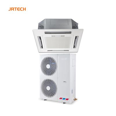 China Ceiling Cassette Type Hotel Heat Pump 380V 50Hz R410A 41kBtu 41000Btu 3.5Ton 5HP Air Conditioner for sale