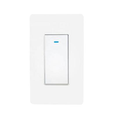 China Office Home Kitchen Bathroom Bedroom Living Room Tuya USA Push Button Switch Smart wifi Controlled Lamp Switch Voice Control Light Switch for sale