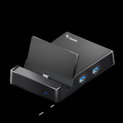 China Support a variety of brand models 6 in one Type-C USB 3.0 1080P FHD Slot PD QC Stand Hub USB-C Charging Mobile Phone and Tablet Port Docking Station for sale