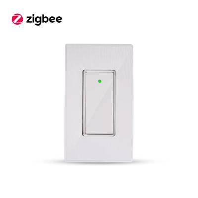 China US zwave 1 band wifi zigbee 1 band smart wall light switch easy installation Zigbee wall switch solutions easy voice smart home control system for sale