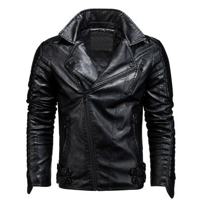 China KAISORN New Fashion Waterproof PU Leather Large Size Bomber Slim Fit Motorcycle Plus Size Men for sale