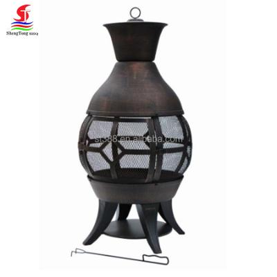 China Professional stocked 20 inch cast iron chimenea Foshan manufacturer, popular garden chimenea for sale for sale