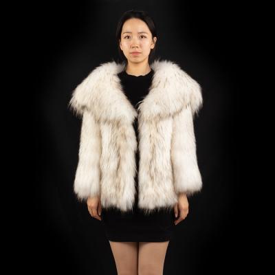 China Anti-wrinkle Fashion Knitted Fur Fashionable Coat Genuine Fur Jackets For Women for sale