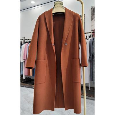 China Breathable New Fashion Woolen Cashmere Long Ditch Coat for sale