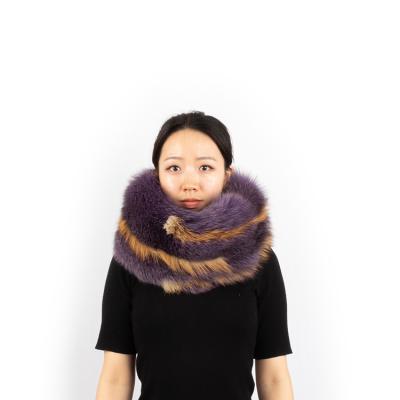 China New Style Medium Fashion True Winter Fox Fur Fluffy Scarf For Girl And Women for sale