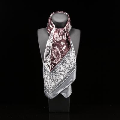 China New Design Polyester 2019 European Custom Design 50X50 Hair Turkish Square Scarf for sale