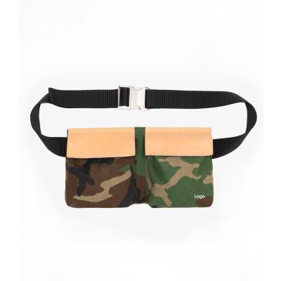 China Polyester Men's Outdoor Sports Camouflage Canvas Belt Bag Belt Bag Riding Running Messenger Bag for sale