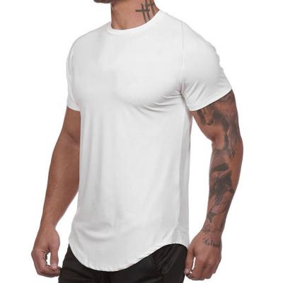 China Custom 3XL Anti-Wrinkle Men's T-shirt Polyester Spandex O Neck Short Sleeve Boutique T-shirt Printing Causual Mens White Shirts for sale