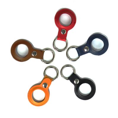 China Wholesale GPS Navigation Round Metal Leather Key Ring Keychains For Airtags GPS Tracker for sale